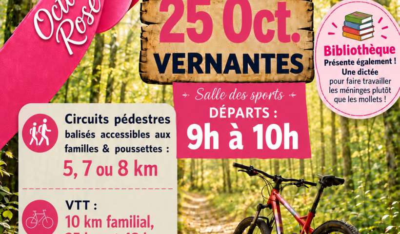 Octobre Rose : Randonnée Pédestre et circuits VTT