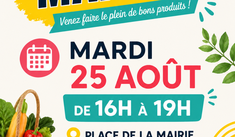 Marché du mardi 25 août 2026