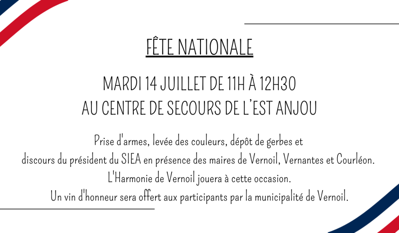 FÊTE NATIONALE – 14 JUILLET