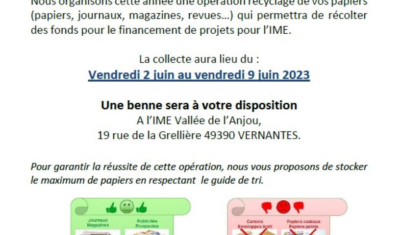 Recyclez vos papiers !